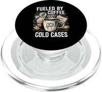 Fueled By Coffee And Cold Cases True Crime Detective PopSockets PopGrip per MagSafe