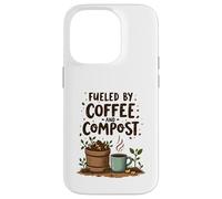 Fueled by Coffee and Compost Gardening Humor Custodia per iPhone 14 Pro