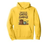 Fueled by Coffee and Compost Gardening Humor Felpa con Cappuccio
