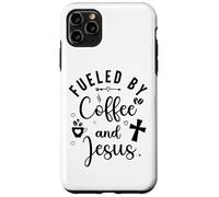 Fueled By Coffee and Jesus Mama Runs on Coffee and Jesus Mom Custodia per iPhone 11 Pro Max