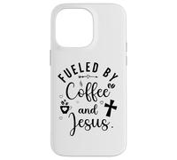 Fueled By Coffee and Jesus Mama Runs on Coffee and Jesus Mom Custodia per iPhone 14 Pro Max