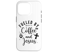 Fueled By Coffee and Jesus Mama Runs on Coffee and Jesus Mom Custodia per iPhone 16 Pro