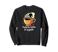 Fueled By Coffee & Cryptids Bigfoot Design Felpa