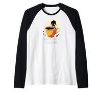 Fueled By Coffee & Cryptids Bigfoot Design Maglia con Maniche Raglan