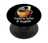 Fueled By Coffee & Cryptids Bigfoot Design PopSockets PopGrip Adesivo