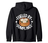 Fueled By Dumplings Simpatico Design per Amanti del Cibo Felpa con Cappuccio