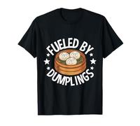 Fueled By Dumplings Simpatico Design per Amanti del Cibo Maglietta