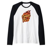 Fueled by Fire Design Intense Passion Flames Maglia con Maniche Raglan