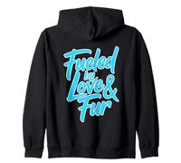 Fueled By Love And Fur Felpa con Cappuccio