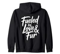 Fueled By Love And Fur Felpa con Cappuccio