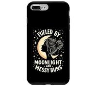 Fueled by Moonlight and Messy Buns Aesthetic Custodia per iPhone 7 Plus/8 Plus