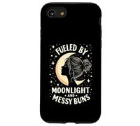 Fueled by Moonlight and Messy Buns Aesthetic Custodia per iPhone SE (2020) / 7 / 8