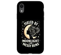 Fueled by Moonlight and Messy Buns Aesthetic Custodia per iPhone XR