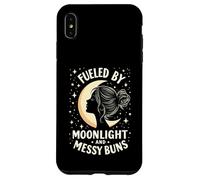 Fueled by Moonlight and Messy Buns Aesthetic Custodia per iPhone XS Max
