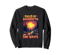 Fueled by Sunsets and Side Quests Nature Gamer Felpa