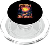 Fueled by Sunsets and Side Quests Nature Gamer PopSockets PopGrip per MagSafe