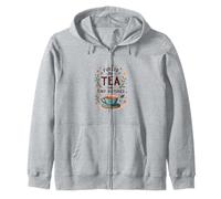 Fueled by Tea and Tiny Victories: Cozy Calm Life Felpa con Cappuccio