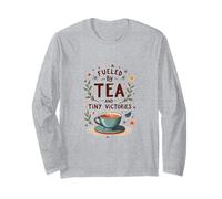 Fueled by Tea and Tiny Victories: Cozy Calm Life Maglia a Manica