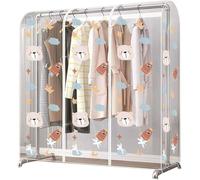 FUELIX Copriabiti da Armadio, Copriabiti Antipolvere, Copri Stand Appendiabiti in PEVA, Custodie per Abiti per Riporre Gli Abiti con Cerniera per Armadio, Camicie, Cappotti, Vestiti L180xW50xH150