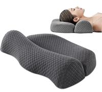 FUELIX Cuscino di Supporto per Il Collo, Cuscino in Memory Foam, Dispositivo per Correggere La Postura Traspirante Cuscino Cervicale per Dorme di Lato, sulla Schiena E A Pancia in Giù A