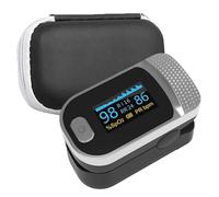 FUELIX Misuratore Ossigeno da Dito Saturimetro da Dito Professionale Display OLED Ossimetro per Saturazione di Ossigeno(Spo2), Frequenza del Polso(PR) E Indice di Perfusione(PI) A