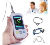 FUELIX Misuratore Saturazione Ossigeno Precisione di Misurazione Ossimetro Portatile da Dito per L'ossigeno nel Sangue, Display A LED Cardiofrequenzimetro per Domestico O Esterno Adults