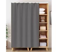 FUELIX Tende per Armadi, Tende per Mensole, Tenda per Porta dell'Armadio, Tende Porte Antipolvere Privacy per Scaffale Tende Oscuranti Antipolvere per dell'Armadio per Mobili da Cucina A2,W60xH90cm