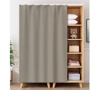 FUELIX Tende per Armadi, Tende per Mensole, Tenda per Porta dell'Armadio, Tende Porte Antipolvere Privacy per Scaffale Tende Oscuranti Antipolvere per dell'Armadio per Mobili da Cucina A6,W100xH100cm