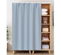 FUELIX Tende per Armadi, Tende per Mensole, Tenda per Porta dell'Armadio, Tende Porte Antipolvere Privacy per Scaffale Tende Oscuranti Antipolvere per dell'Armadio per Mobili da Cucina A5,W120xH140cm