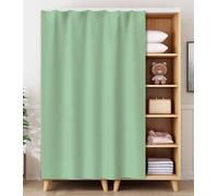 FUELIX Tende per Armadi, Tende per Mensole, Tenda per Porta dell'Armadio, Tende Porte Antipolvere Privacy per Scaffale Tende Oscuranti Antipolvere per dell'Armadio per Mobili da Cucina A11,W60xH90cm