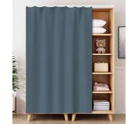 FUELIX Tende per Armadi, Tende per Mensole, Tenda per Porta dell'Armadio, Tende Porte Antipolvere Privacy per Scaffale Tende Oscuranti Antipolvere per dell'Armadio per Mobili da Cucina A10,W60xH90cm