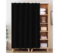 FUELIX Tende per Armadi, Tende per Mensole, Tenda per Porta dell'Armadio, Tende Porte Antipolvere Privacy per Scaffale Tende Oscuranti Antipolvere per dell'Armadio per Mobili da Cucina A3,W60xH90cm