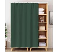 FUELIX Tende per Armadi, Tende per Mensole, Tenda per Porta dell'Armadio, Tende Porte Antipolvere Privacy per Scaffale Tende Oscuranti Antipolvere per dell'Armadio per Mobili da Cucina A4,W60xH90cm