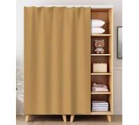 FUELIX Tende per Armadi, Tende per Mensole, Tenda per Porta dell'Armadio, Tende Porte Antipolvere Privacy per Scaffale Tende Oscuranti Antipolvere per dell'Armadio per Mobili da Cucina A12,W60xH90cm