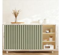 FUELIX Tende per Armadiettitendere Corte per La Cucina Antipolvere Impermeabili per Il Bagno con Binari Scorrevoli Tende per Mensole Tende Porte Antipolvere Privacy per Scaffale D,W90 x H100cm