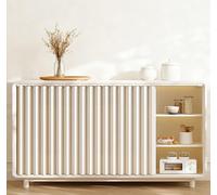 FUELIX Tende per Armadiettitendere Corte per La Cucina Antipolvere Impermeabili per Il Bagno con Binari Scorrevoli Tende per Mensole Tende Porte Antipolvere Privacy per Scaffale C,W80 x H50cm