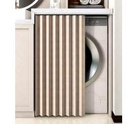 FUELIX Tendina Sottolavello Cucina, Tendina Sottolavello Bagno da Cucina Corta Tenda Corta per Finestra con Binario Tende Porte Antipolvere Privacy per Scaffale, Lavatrice, Mensola A,W80*H130cm