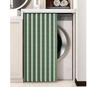 FUELIX Tendina Sottolavello Cucina, Tendina Sottolavello Bagno da Cucina Corta Tenda Corta per Finestra con Binario Tende Porte Antipolvere Privacy per Scaffale, Lavatrice, Mensola D,W80*H90cm