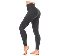 FuelMeFoot Leggings da donna a vita alta, opachi, con controllo della pancia, slim fit, comodi, morbidi, elastici, leggings.1 confezione da 05 carbone di erica L/XL