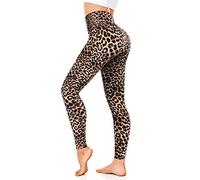 FuelMeFoot Leggings da donna a vita alta, opachi, con controllo della pancia, slim fit, comodi, morbidi e elastici., 1 confezione di leopardo, L-XL