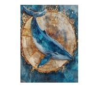 Für Erwachsene 1000pcs(52x38cm) Puzzle Whale Art Ocean Decor-3 Puzzles Für Jugendliche Handspiel Musterzusammenbau Einzigartige Geschenke Für Geburtstag Und Weihnachten 1000pcs(52x38cm)