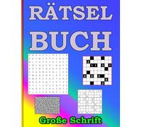 Für Senioren Gehirnjogging: Labyrinthe, Wortsuchrätsel, Sudoku und Akari in großer Schrift