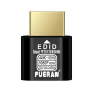 FUERAN Adattatore display virtuale USB-C Type-C 4K 60Hz DDC EDID Plug emulatore fantasma senza testa 2K1080P a 60Hz (NEW-4K-HDR (default1920X1080@60Hz) 1P-2)