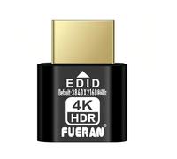 FUERAN Adattatore display virtuale USB-C Type-C 4K 60Hz DDC EDID Spina fittizia Emulatore display fantasma senza testa 2K1080P a 60Hz (4K-HDR (default3840X2160) 1080P120Hz)