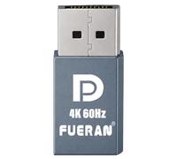 FUERAN DP Dummy Plug Display Emulator - DisplayPort, Headless Ghost Display EDID, adattatore display virtuale 4K60Hz (compatibile con Headless 1920x1080@120Hz/2560x1600@60Hz/3840x2160@60hz) (grigio, 1