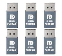 FUERAN DP Dummy Plug Display Emulator - DisplayPort, Headless Ghost Display EDID, adattatore display virtuale 4K 60Hz (compatibile con Headless 1920x1080@120Hz/2560x1600@60Hz/3840x2160@60hz) (grigio