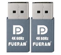 FUERAN DP Dummy Plug Display Emulator - DisplayPort, Headless Ghost Display EDID, adattatore display virtuale 4K60Hz (compatibile con Headless 1920x1080@120Hz/2560x1600@60Hz/3840x2160@60hz) (grigio, 2