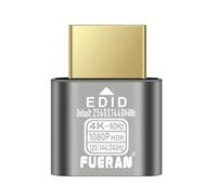 FUERAN HDMI Dummy Plug,Virtual Display Emulatore, Displayport Dummy Plug Headless Display Adapter (4K60Hz-1P (default1440)