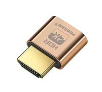 FUERAN Spina fittizia HDMI 4K HDR, emulatore EDID monitor virtuale, adattatore senza testa, supporta 4096x2160@60Hz, 3840x2160@60Hz, 1080p@60Hz, HDR Plug & Play per Windows, Mac, Linux (4K- HDR)