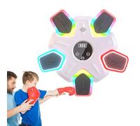Fuerdich Music Boxing Machine, Macchina da Allenamento Musicale Boxe, Mode Smart Bluetooth Regolabile 5 Target a LED colorato, Attrezzatura da punzonatura Musicale a Muro con Guanti per (Child)
